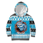Claus Shark Strikes Personalized Kid Hoodie Christmas Rugby League Spirit - Aussie Hoodie