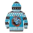 Claus Shark Strikes Personalized Kid Hoodie Christmas Rugby League Spirit - Aussie Hoodie