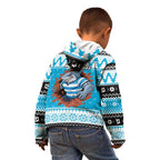 Claus Shark Strikes Personalized Kid Hoodie Christmas Rugby League Spirit - Aussie Hoodie
