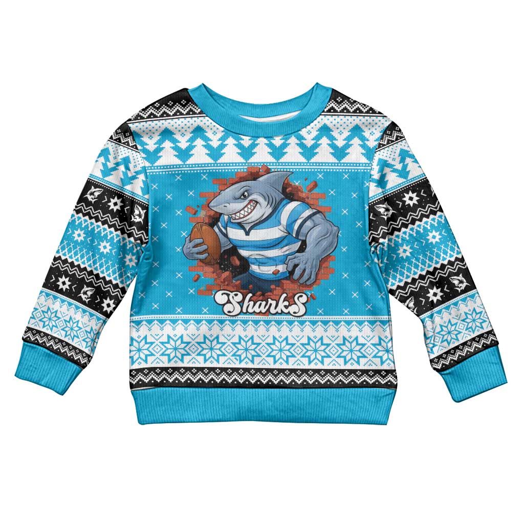 Claus Shark Strikes Personalized Kid Ugly Christmas Sweater Christmas Rugby League Spirit - Aussie Hoodie