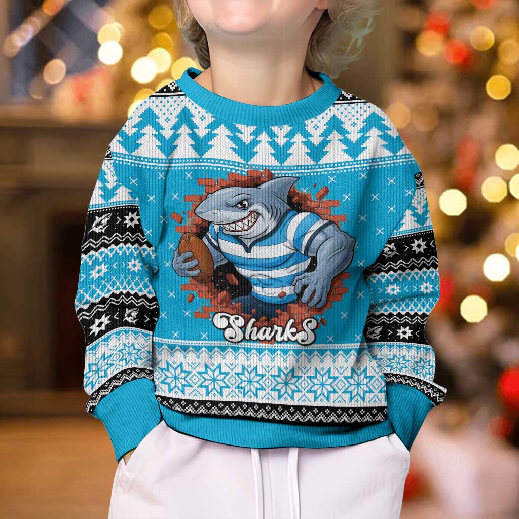 Claus Shark Strikes Personalized Kid Ugly Christmas Sweater Christmas Rugby League Spirit - Aussie Hoodie