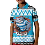 Claus Shark Strikes Personalized Kid Polo Shirt Christmas Rugby League Spirit - Aussie Hoodie