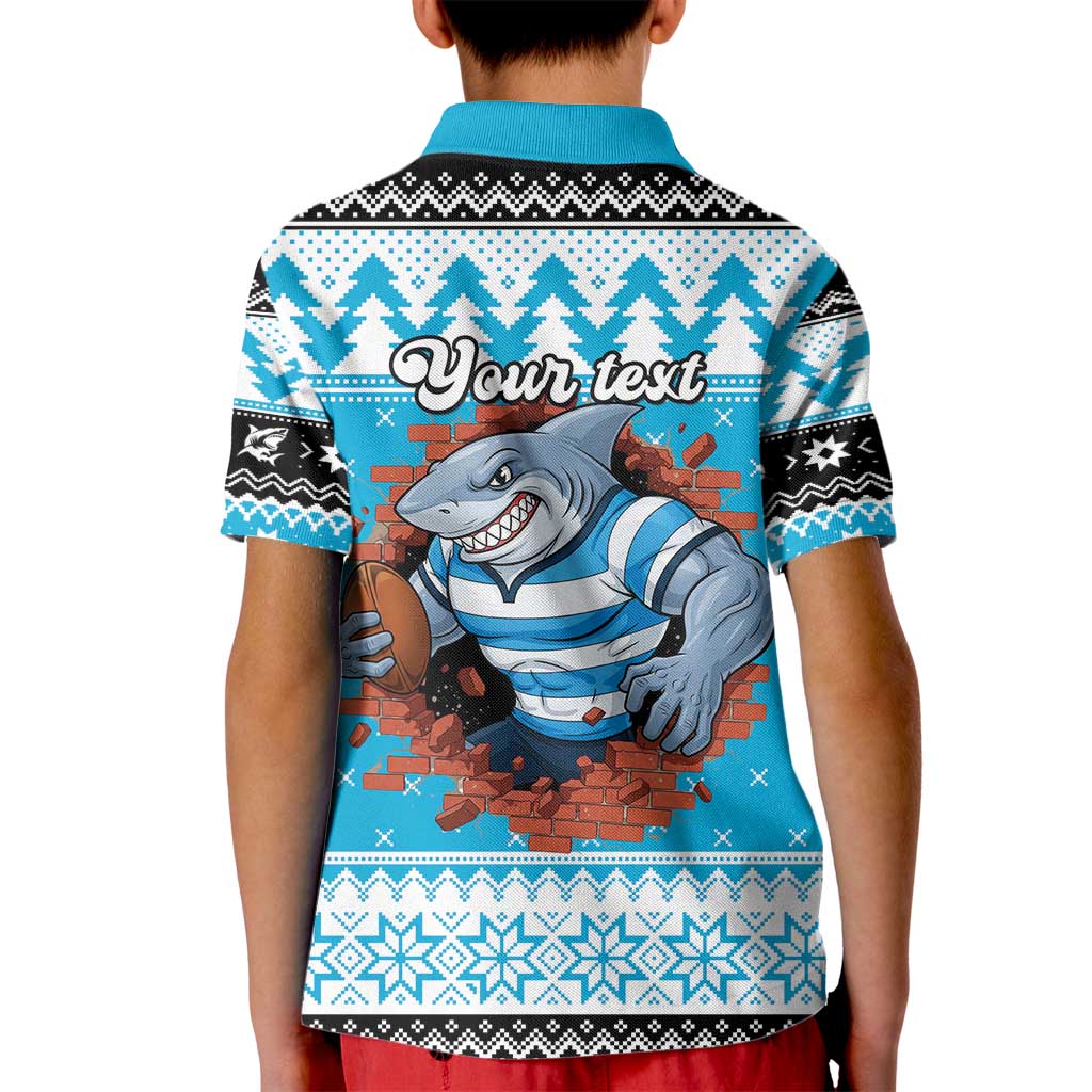 Claus Shark Strikes Personalized Kid Polo Shirt Christmas Rugby League Spirit - Aussie Hoodie