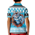Claus Shark Strikes Personalized Kid Polo Shirt Christmas Rugby League Spirit - Aussie Hoodie