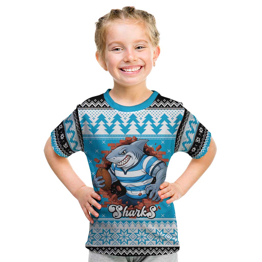 Claus Shark Strikes Personalized Kid T Shirt Christmas Rugby League Spirit - Aussie Hoodie