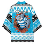 Claus Shark Strikes Personalized Kimono Christmas Rugby League Spirit - Aussie Hoodie
