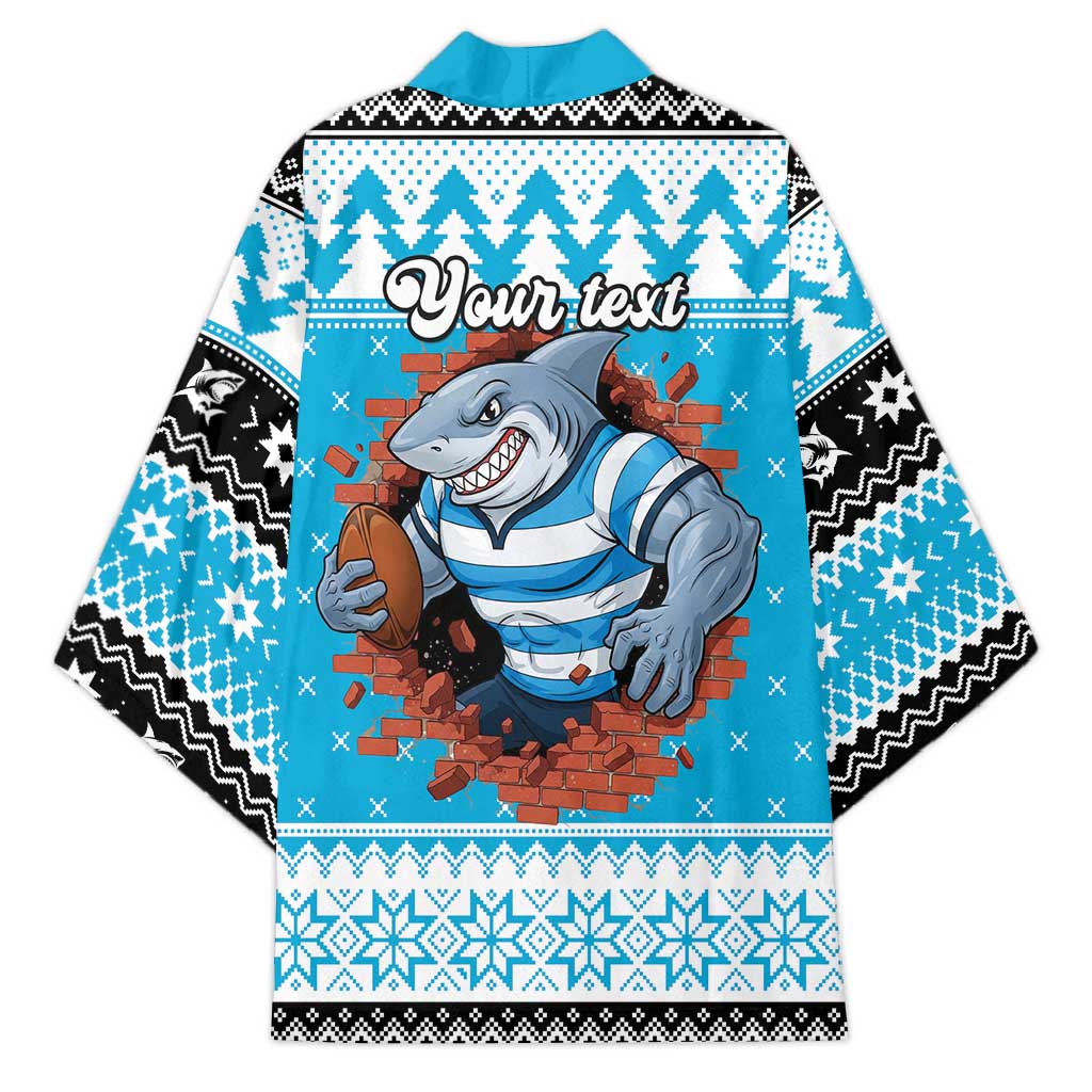 Claus Shark Strikes Personalized Kimono Christmas Rugby League Spirit - Aussie Hoodie