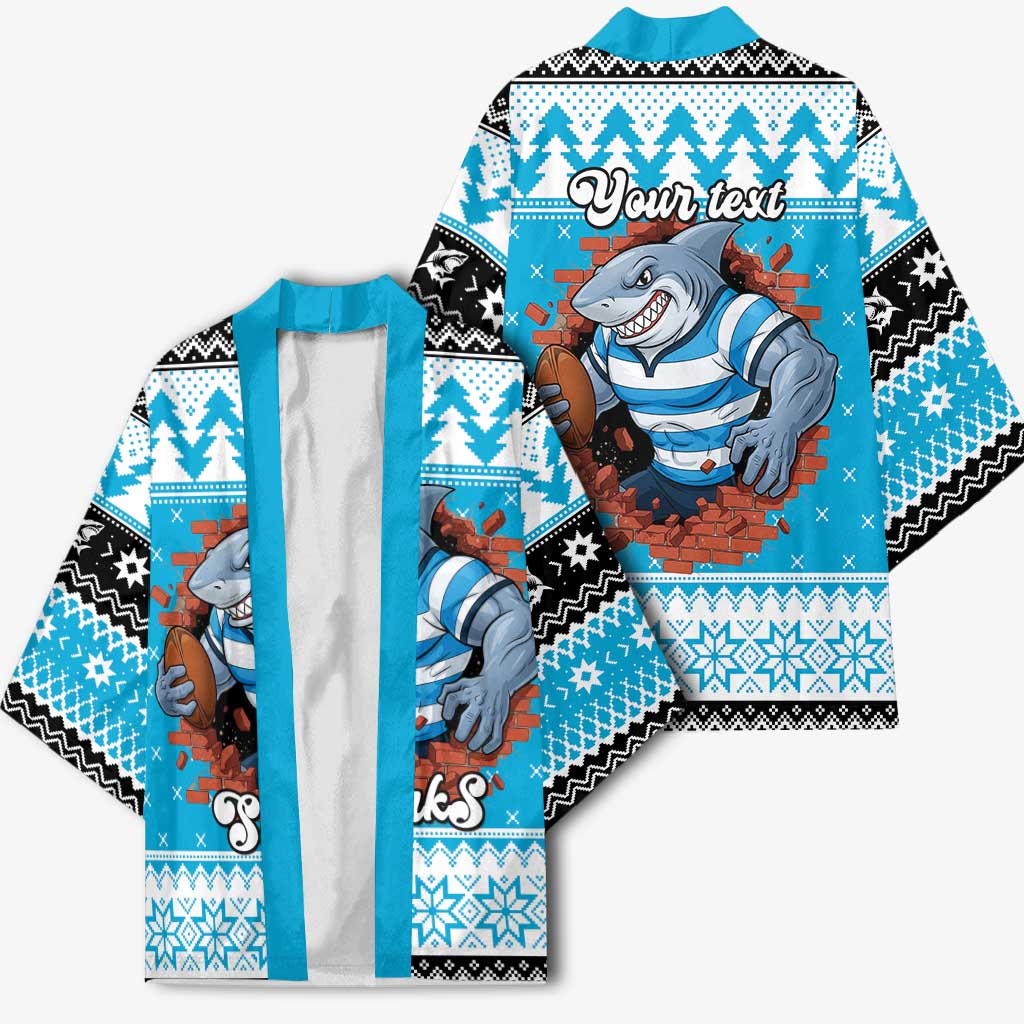Claus Shark Strikes Personalized Kimono Christmas Rugby League Spirit - Aussie Hoodie