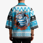 Claus Shark Strikes Personalized Kimono Christmas Rugby League Spirit - Aussie Hoodie