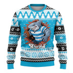 Claus Shark Strikes Personalized Ugly Christmas Sweater Christmas Rugby League Spirit - Aussie Hoodie