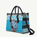 Claus Shark Strikes Personalized Leather Bag Christmas Rugby League Spirit - Aussie Hoodie