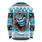 Claus Shark Strikes Personalized Long Sleeve Shirt Christmas Rugby League Spirit - Aussie Hoodie