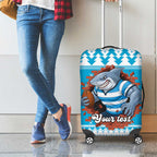 Claus Shark Strikes Personalized Luggage Cover Christmas Rugby League Spirit - Aussie Hoodie