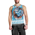 Claus Shark Strikes Personalized Men Tank Top Christmas Rugby League Spirit - Aussie Hoodie