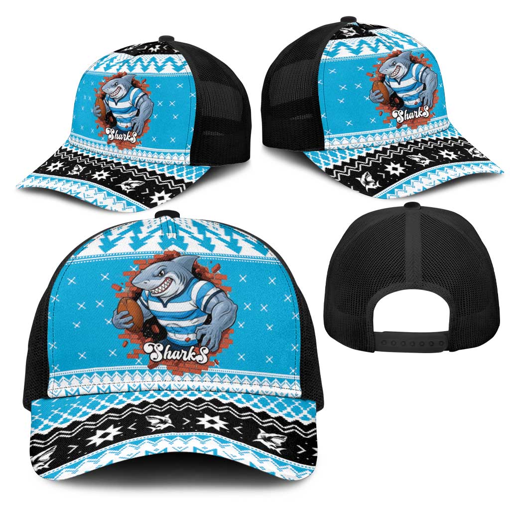 Claus Shark Strikes Mesh Trucker Cap Christmas Rugby League Spirit - Aussie Hoodie