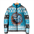 Claus Shark Strikes Personalized Padded Jacket Christmas Rugby League Spirit - Aussie Hoodie