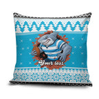 Claus Shark Strikes Personalized Pillow Cover Christmas Rugby League Spirit - Aussie Hoodie