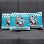 Claus Shark Strikes Personalized Pillow Cover Christmas Rugby League Spirit - Aussie Hoodie