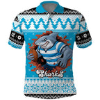 Claus Shark Strikes Personalized Polo Shirt Christmas Rugby League Spirit - Aussie Hoodie