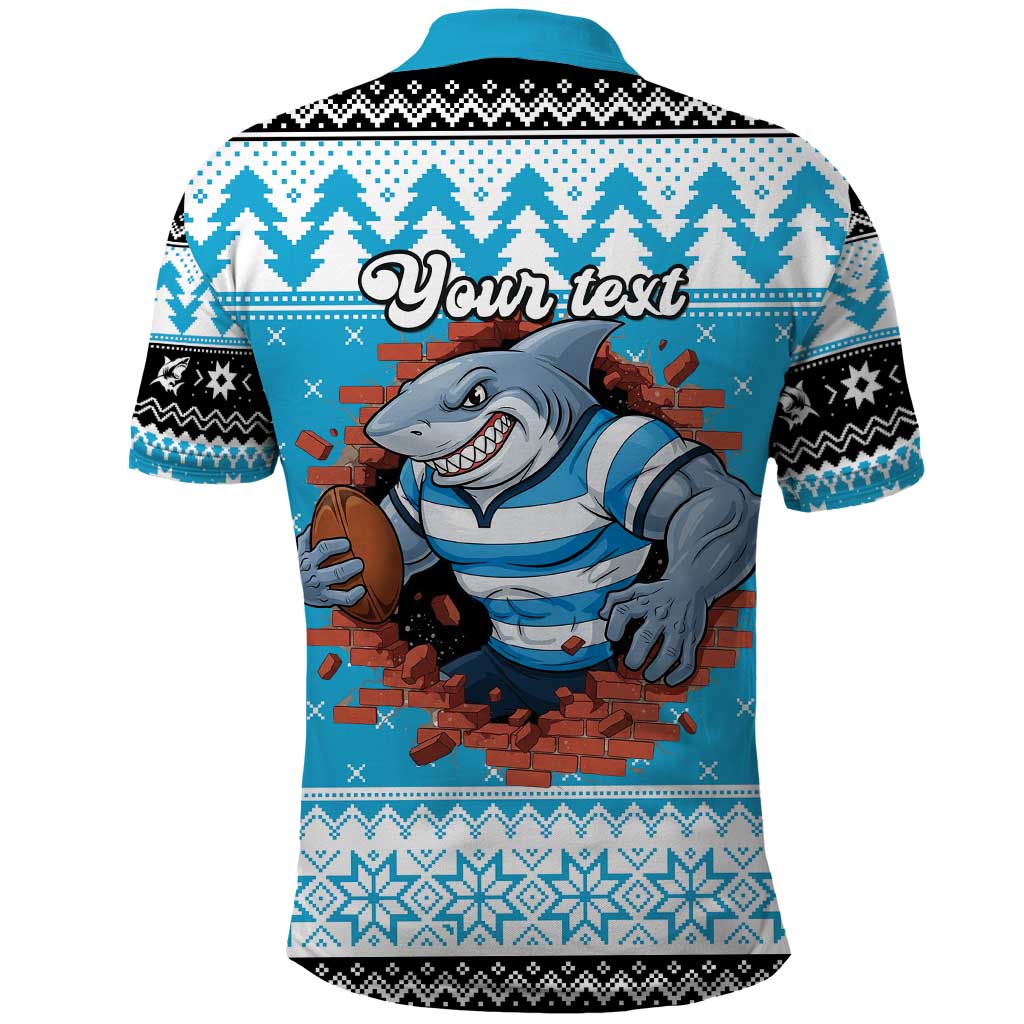 Claus Shark Strikes Personalized Polo Shirt Christmas Rugby League Spirit - Aussie Hoodie