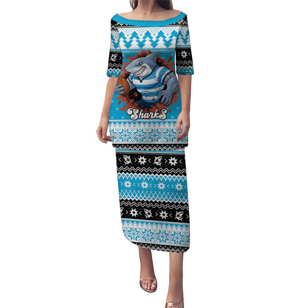 Claus Shark Strikes Personalized Puletasi Christmas Rugby League Spirit - Aussie Hoodie