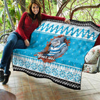 Claus Shark Strikes Personalized Quilt Christmas Rugby League Spirit - Aussie Hoodie