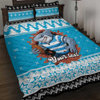 Claus Shark Strikes Personalized Quilt Bed Set Christmas Rugby League Spirit - Aussie Hoodie