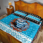 Claus Shark Strikes Personalized Quilt Bed Set Christmas Rugby League Spirit - Aussie Hoodie