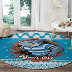 Claus Shark Strikes Personalized Round Carpet Christmas Rugby League Spirit - Aussie Hoodie