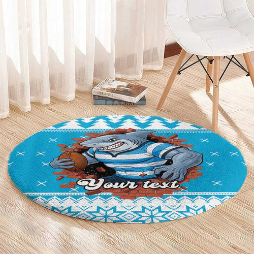 Claus Shark Strikes Personalized Round Carpet Christmas Rugby League Spirit - Aussie Hoodie