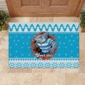 Claus Shark Strikes Personalized Rubber Doormat Christmas Rugby League Spirit - Aussie Hoodie