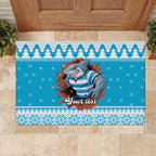 Claus Shark Strikes Personalized Rubber Doormat Christmas Rugby League Spirit - Aussie Hoodie