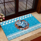 Claus Shark Strikes Personalized Rubber Doormat Christmas Rugby League Spirit - Aussie Hoodie
