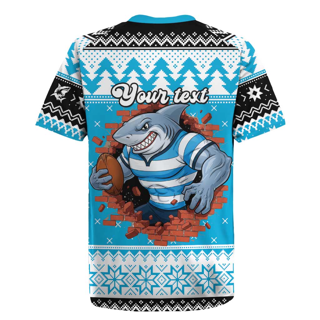 Claus Shark Strikes Personalized Rugby Jersey Christmas Rugby League Spirit - Aussie Hoodie