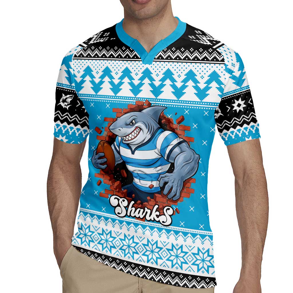 Claus Shark Strikes Personalized Rugby Jersey Christmas Rugby League Spirit - Aussie Hoodie