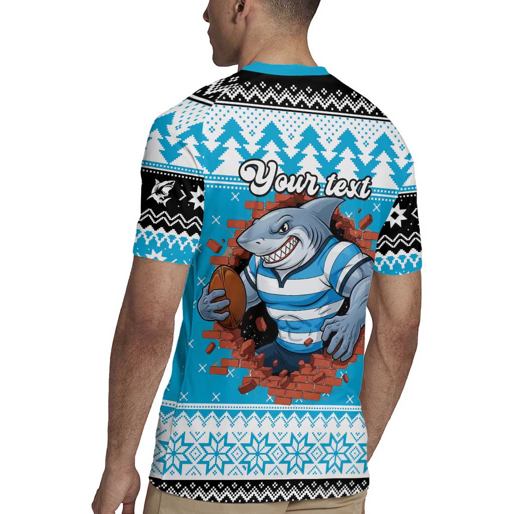 Claus Shark Strikes Personalized Rugby Jersey Christmas Rugby League Spirit - Aussie Hoodie