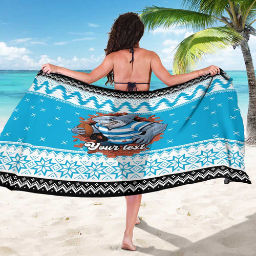 Claus Shark Strikes Personalized Sarong Christmas Rugby League Spirit - Aussie Hoodie