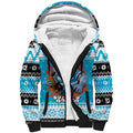 Claus Shark Strikes Personalized Sherpa Hoodie Christmas Rugby League Spirit - Aussie Hoodie