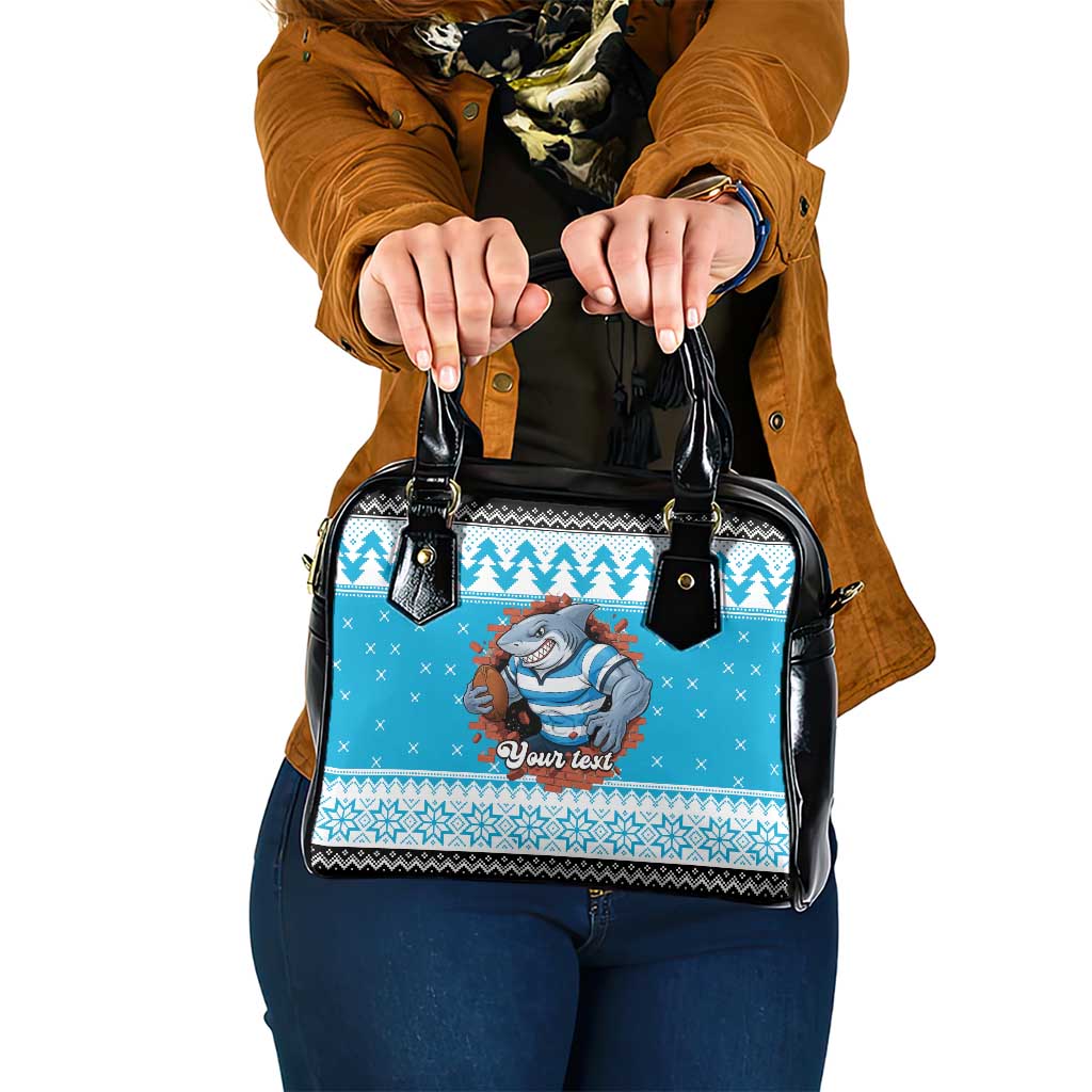 Claus Shark Strikes Personalized Shoulder Handbag Christmas Rugby League Spirit - Aussie Hoodie