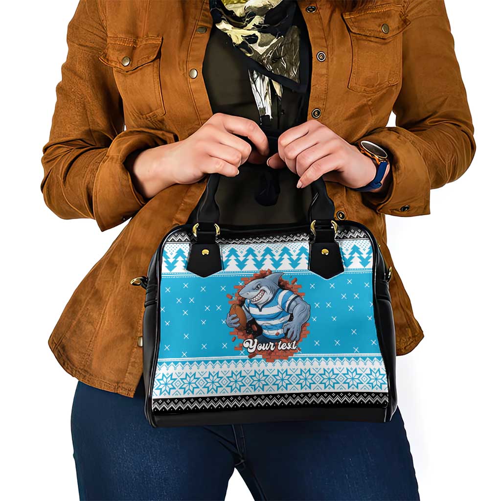 Claus Shark Strikes Personalized Shoulder Handbag Christmas Rugby League Spirit - Aussie Hoodie