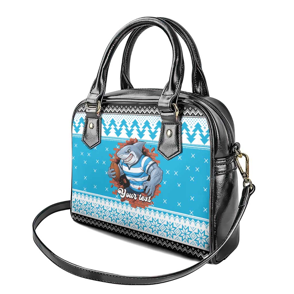 Claus Shark Strikes Personalized Shoulder Handbag Christmas Rugby League Spirit - Aussie Hoodie