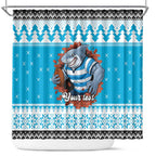 Claus Shark Strikes Personalized Shower Curtain Christmas Rugby League Spirit - Aussie Hoodie
