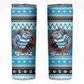 Claus Shark Strikes Personalized Skinny Tumbler Christmas Rugby League Spirit - Aussie Hoodie
