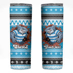 Claus Shark Strikes Personalized Skinny Tumbler Christmas Rugby League Spirit - Aussie Hoodie