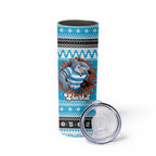 Claus Shark Strikes Personalized Skinny Tumbler Christmas Rugby League Spirit - Aussie Hoodie