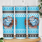 Claus Shark Strikes Personalized Skinny Tumbler Christmas Rugby League Spirit - Aussie Hoodie