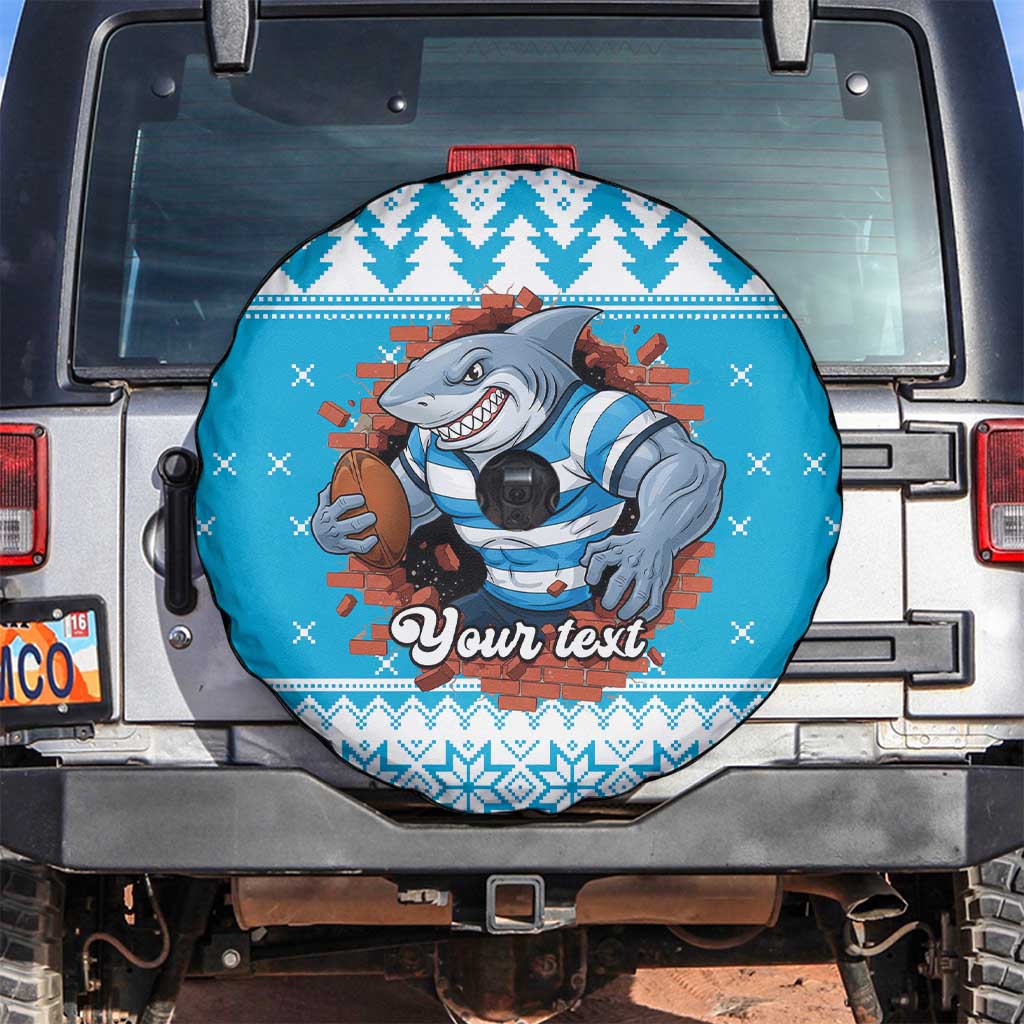 Claus Shark Strikes Personalized Spare Tire Cover Christmas Rugby League Spirit - Aussie Hoodie