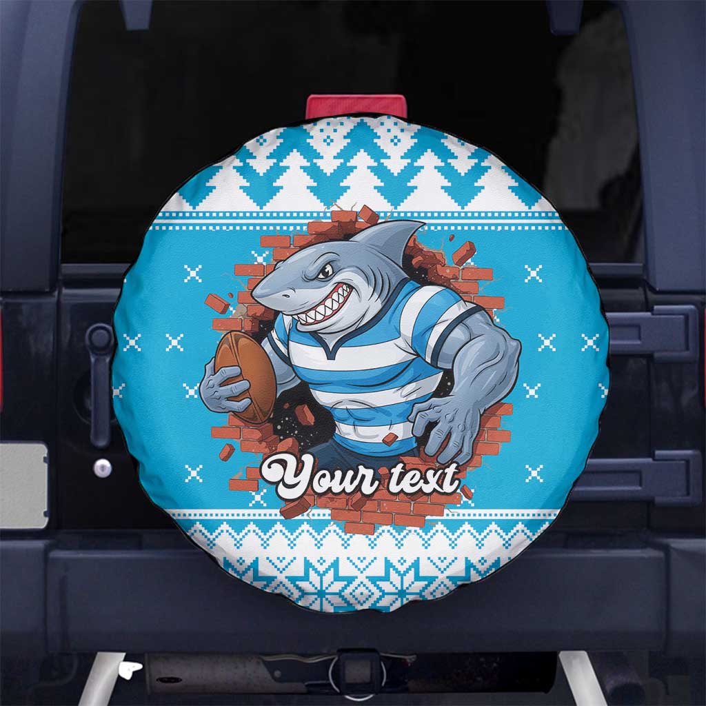 Claus Shark Strikes Personalized Spare Tire Cover Christmas Rugby League Spirit - Aussie Hoodie