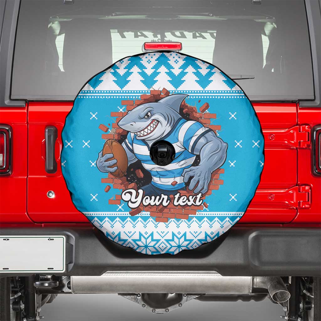 Claus Shark Strikes Personalized Spare Tire Cover Christmas Rugby League Spirit - Aussie Hoodie