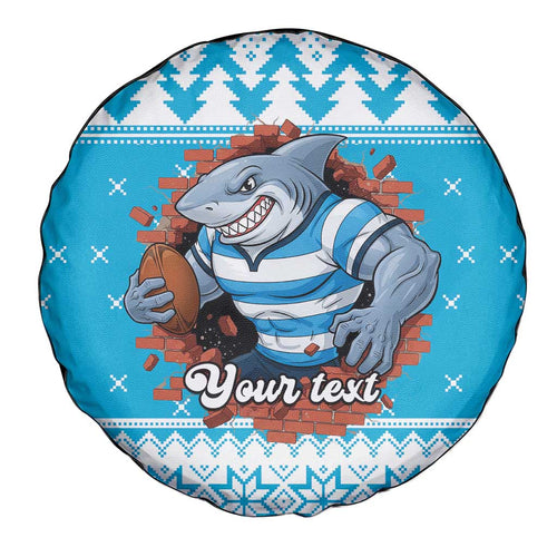 Claus Shark Strikes Personalized Spare Tire Cover Christmas Rugby League Spirit - Aussie Hoodie